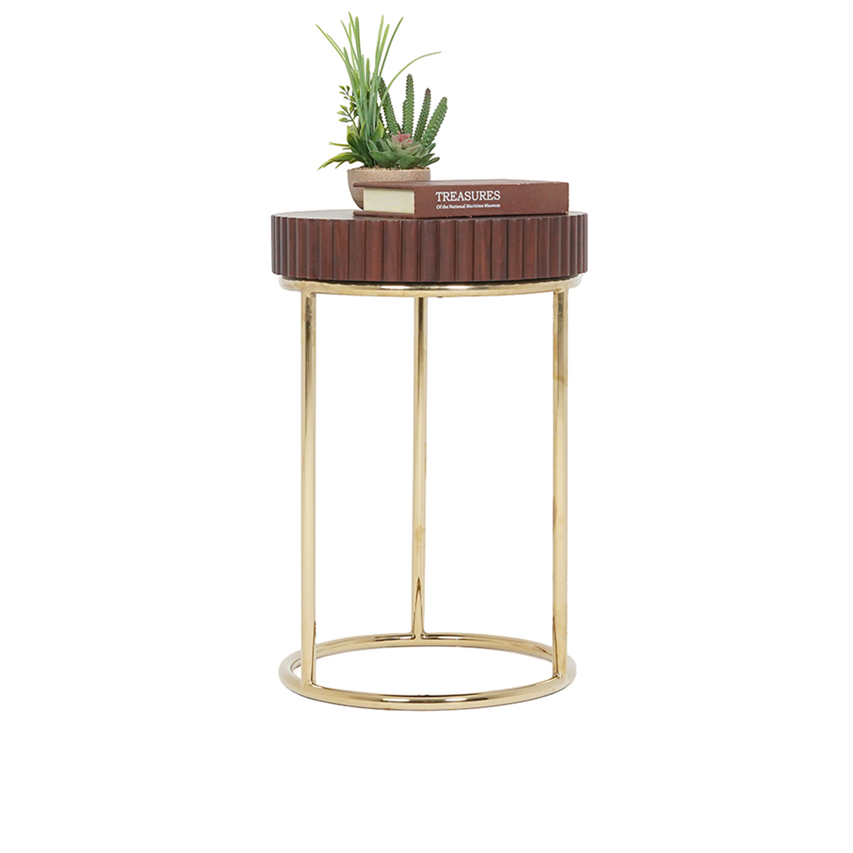 Rustic Round End Table